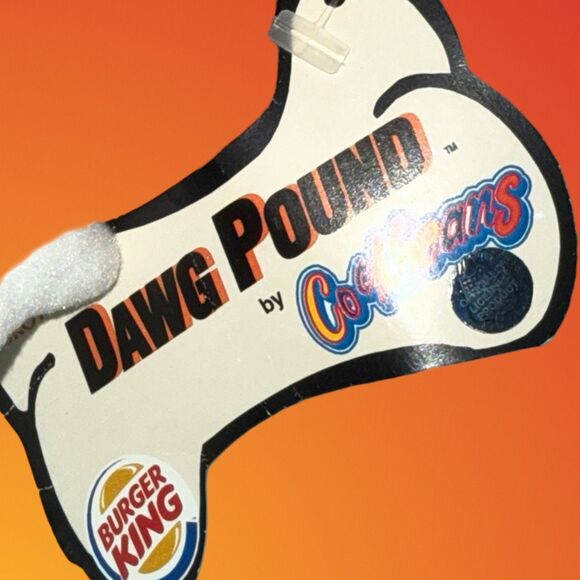 Vintage Cleveland Browns Burger King Dawg Pound 1999 Plush Beanie Dog With Tags - Picture 5 of 7